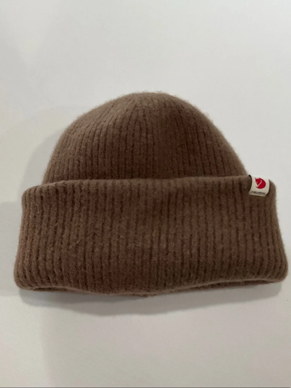 Fjallraven Heavy Beanie Dark Oak Brown Knit Cuffed One Size